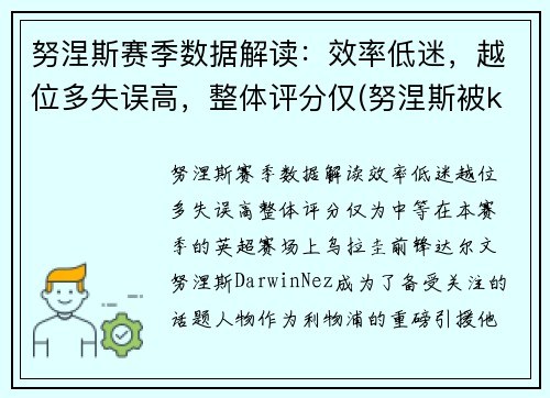 努涅斯赛季数据解读：效率低迷，越位多失误高，整体评分仅(努涅斯被ko)